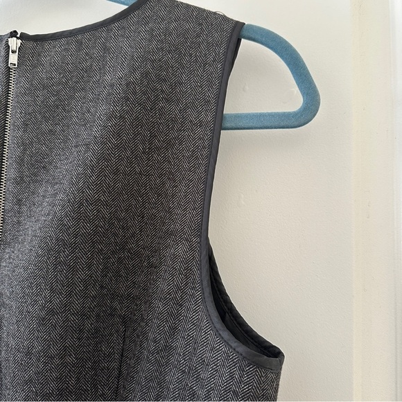 J Crew Suiting Gray Herringbone Sleeveless Sheath Dress Women’s Size 6 Career - Picture 10 of 17